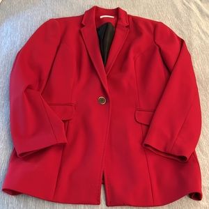 Red Coldwater Creek Blazer in Size16. Excellent condition!